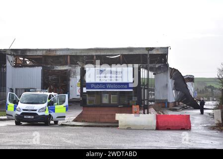 Ex stabilimento Sony Fire, Bridgend Industrial Estate, Galles del Sud Foto Stock