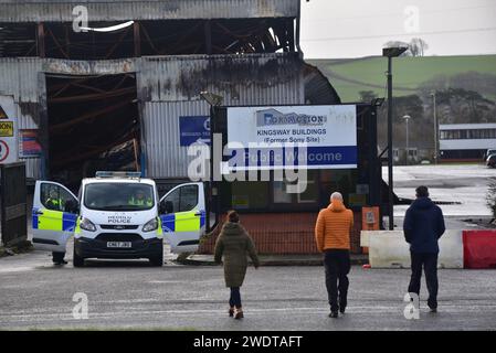 Ex stabilimento Sony Fire, Bridgend Industrial Estate, Galles del Sud Foto Stock