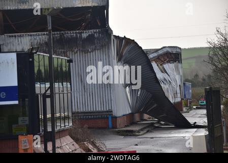 Ex stabilimento Sony Fire, Bridgend Industrial Estate, Galles del Sud Foto Stock