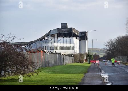 Ex stabilimento Sony Fire, Bridgend Industrial Estate, Galles del Sud Foto Stock