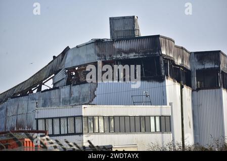 Ex stabilimento Sony Fire, Bridgend Industrial Estate, Galles del Sud Foto Stock