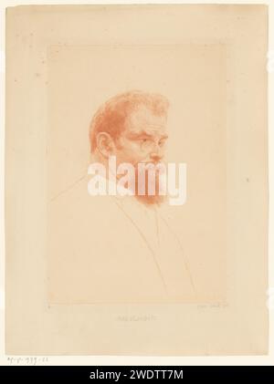 Portret Van Max Klinger, Emil Orlik, 1903 carta stampata a secco / incisione di persone storiche. ritratto, autoritratto del pittore Foto Stock