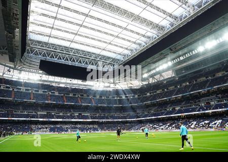 Madrid, Spagna. 21 gennaio 2024. Durante la partita di la Liga tra Real Madrid e UD Almeria giocata allo stadio Santiago Bernabeu il 21 gennaio 2024 a Madrid, in Spagna. (Foto di Cesar Cebolla/PRESSINPHOTO) crediti: PRESSINPHOTO SPORTS AGENCY/Alamy Live News Foto Stock