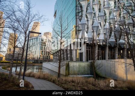 Ambasciata degli Stati Uniti d'America, zona Nine Elms, Vauxhall, Londra, Inghilterra, REGNO UNITO Foto Stock