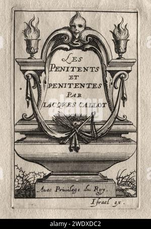 Abraham Bosse (francese, 1602-1676), Jacques Callot (francese, 1592-1635) - Les Penitents, frontespiece Foto Stock