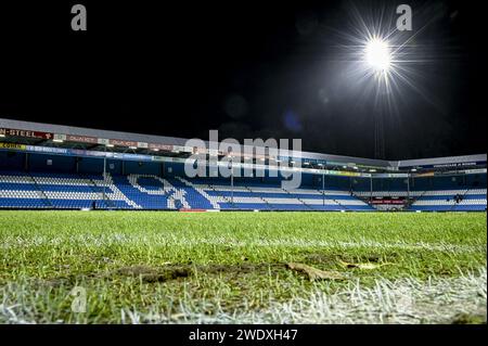 Doetinchem, Nederland. 22 gennaio 2024. DOETINCHEM, 22-01-2024, Stadium De Vijverberg, calcio, Eredivisie olandese, stagione 2023/2024, partita tra De Graafschap e Jong PSV. Panoramica dello stadio prima della partita credito: Tiri professionisti/Alamy Live News Foto Stock