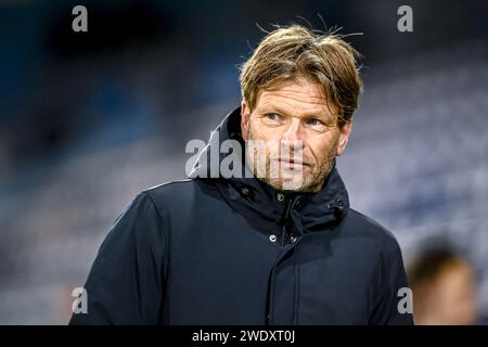 Doetinchem, Nederland. 22 gennaio 2024. DOETINCHEM, 22-01-2024, Stadium De Vijverberg, calcio, Eredivisie olandese, stagione 2023/2024, partita tra De Graafschap e Jong PSV. Allenatore de Graafschap Jan Vreman credito: Pro Shots/Alamy Live News Foto Stock