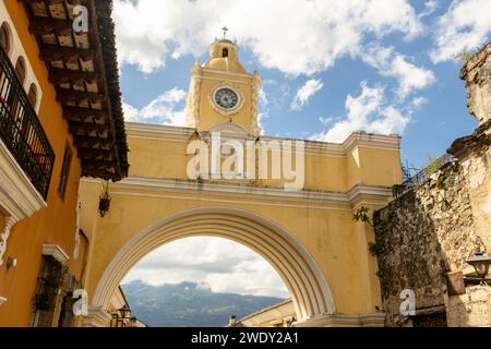 arc ad antigua in guatemala Foto Stock