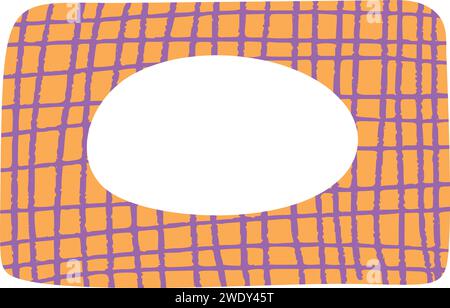 Forme astratte colorate ed elementi geometrici con texture. Icone simpatiche e divertenti con design a doodle. Illustrazione vettoriale piatta isolata su bianco Illustrazione Vettoriale