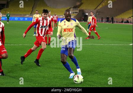 Monaco, Francia. 22 gennaio 2024. © PHOTOPQR/NICE MATIN/Jean Francois Ottonello ; Monaco ; 22/01/2024 ; FIGHT AIDS CUP - 4eme Edition de la Fight AIDS Cup entre les Barbagiuans de Monaco et Cirque FC au stade Louis II - Abidal 4a edizione della Fight AIDS Cup a Monaco il 22 gennaio 2024 crediti: MAXPPP/Alamy Live News Foto Stock