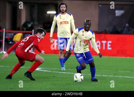 Monaco, Francia. 22 gennaio 2024. © PHOTOPQR/NICE MATIN/Jean Francois Ottonello ; Monaco ; 22/01/2024 ; FIGHT AIDS CUP - 4eme Edition de la Fight AIDS Cup entre les Barbagiuans de Monaco et Cirque FC au stade Louis II - Makelele 4a edizione della Fight AIDS Cup a Monaco il 22 gennaio 2024 crediti: MAXPPP/Alamy Live News Foto Stock