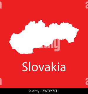 Icona mappa Slovacchia disegno illustrativo vettoriale Illustrazione Vettoriale