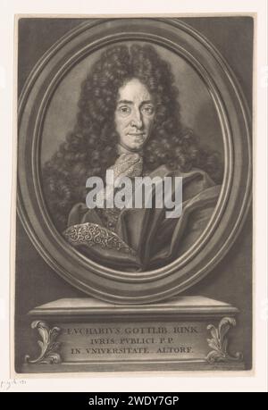 PortraT van Eucharius Gottlieb Rink, Christoph Weigel, 1680 - 1725 carta stampata persone storiche Foto Stock