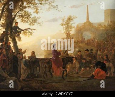 Aelbert Cuyp - Cristo cavalcando in Gerusalemme GL GM 31. Foto Stock