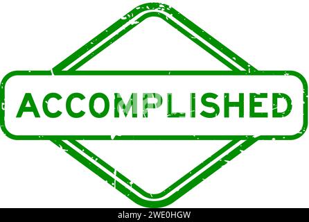 Sigillo in gomma fine verde grunge su sfondo bianco Illustrazione Vettoriale