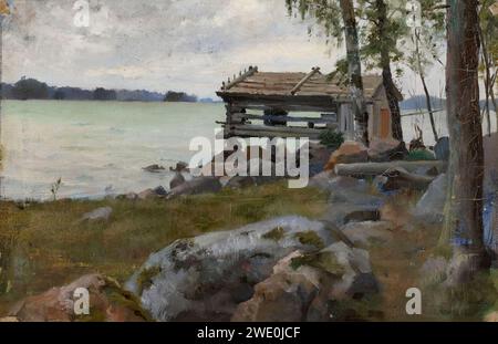 Albert Edelfelt - Notskjul på Haiko (inv.kirja) Foto Stock