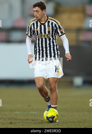 Vinovo, Italia. 20 gennaio 2024. Jonas Rouhi della Juventus durante la partita di serie C al Juventus Center di Vinovo. Il credito fotografico dovrebbe leggere: Jonathan Moscrop/Sportimage Credit: Sportimage Ltd/Alamy Live News Foto Stock