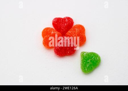 Fiore fatto con gomme dolci Foto Stock
