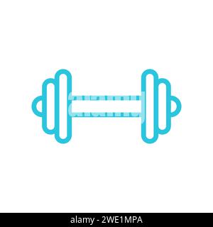 Icona fitness sollevamento pesi. Dal set di icone blu. Illustrazione Vettoriale