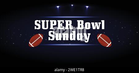 Sfondi e sfondi DEL SUPER Bowl Sunday scaricabili e utilizzabili su smartphone, tablet o computer. Illustrazione Vettoriale