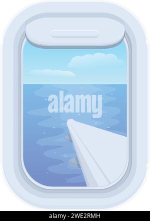 Vettore di cartoni animati per viaggi in mare. Jet per le vacanze. Divertimento all'esterno Illustrazione Vettoriale