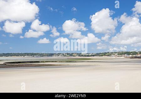 St Aubin's Bay, St Helier, Jersey, Channel Islands Foto Stock