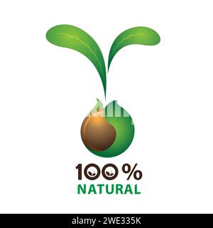 Elementi ecologici, biologici, naturali, freschi, biologici illustrazioni vettoriali Illustrazione Vettoriale