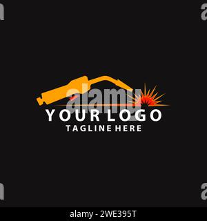 vettore di progettazione del logo di saldatura Illustrazione Vettoriale