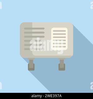 Icona unità rotta vettore piatto. Riparare il condizionatore d'aria. Eseguire la manutenzione in condizioni di pulizia Illustrazione Vettoriale