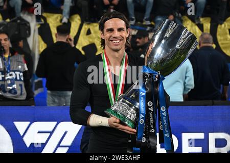 Riyadh, Arabia Saudita. 22 gennaio 2024. Yann Sommer (Inter) durante la finale italiana della SuperCup tra il Napoli 0-1 Inter allo Stadio al -Awwal il 22 gennaio 2024 a Riyad, Italia. Credito: Maurizio Borsari/AFLO/Alamy Live News crediti: Aflo Co.. Ltd./Alamy Live News Foto Stock