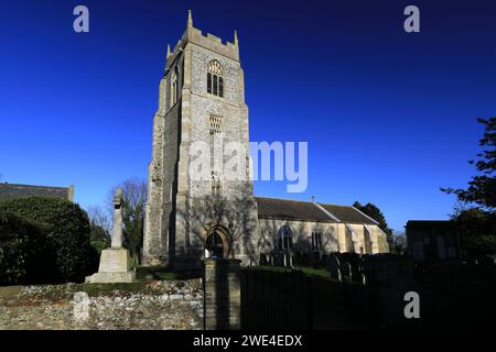 La chiesa di St Marys, Holme Next the Sea Village; North Norfolk; Inghilterra; Regno Unito Foto Stock