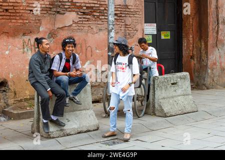 Piazza Fatahillah a Kota tua, la città vecchia di Giacarta e il centro della vecchia Batavia in Indonesia. Foto Stock