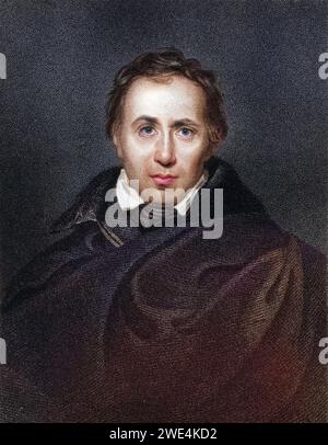 Allan Cunningham dal 1784 al 1842 schottischer Dichter und Autor, Schriftsteller, Historisch, digital restaurierte Reproduktion von einer Vorlage aus dem 19. Jahrhundert, data record non indicata Foto Stock