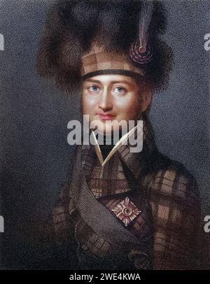 James Duff IV conte di Fife dal 1776 al 1857 schottischer Soldat und Politiker, Historisch, digital restaurierte Reproduktion von einer Vorlage aus dem 19. Jahrhundert, data record non indicata Foto Stock