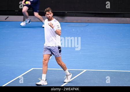 Melborune, Australia. 22 gennaio 2024. Cameron Norrie di GBR durante l'Australian Open 2024, torneo di tennis del grande Slam il 22 gennaio 2024 al Melbourne Park di Melbourne, Australia. Credito: Abaca Press/Alamy Live News Foto Stock