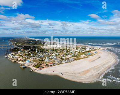 Foto aerea Vilano Beach St Augustine FL 4x4 spiaggia 2024 Foto Stock