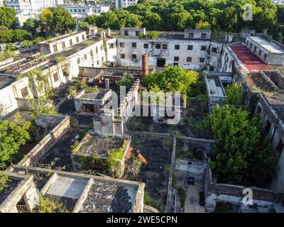 Edifici abbandonati della vecchia e storica prigione di Caseros a buenos aires Foto Stock