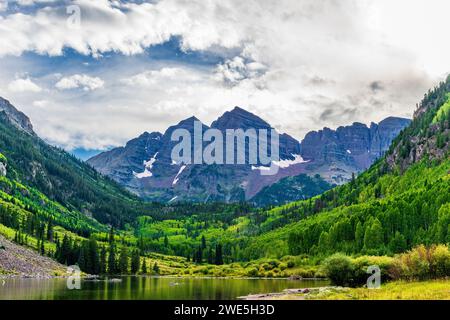 I Maroon Bells ad Aspen Colorado Foto Stock