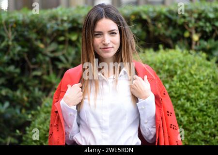 Roma, Lazio. 23 gennaio 2024. Roma, Italia. 23 febbraio 2024; foto da sinistra a destra Aurora Ruffini partecipa a Photocall la lunga notte Credit: massimo insabato/Alamy Live News Foto Stock