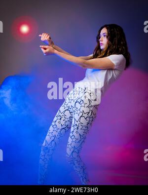 Illuminazione a gel nebbia Magic Studio per ragazze adolescenti Foto Stock