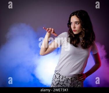 Illuminazione a gel nebbia Magic Studio per ragazze adolescenti Foto Stock