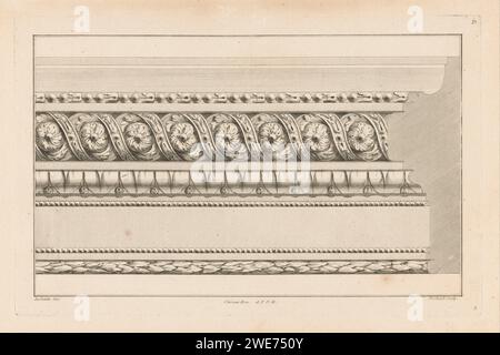 Elenco di motivi floreali e tulipani, Berthault , dopo Richard de Lalonde, 1784 - 1785 stampa un elenco ornato di motivi floreali e tulipani. Decorazioni per incisioni/incisioni su carta Parigi  arte (+ decorazioni per inquadrature) Foto Stock