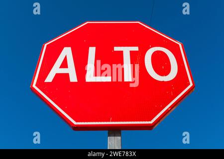 Segnale di stop, Messico Foto Stock