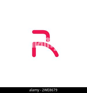 R Design semplice del logo. Icona lettera R. Illustrazione Vettoriale