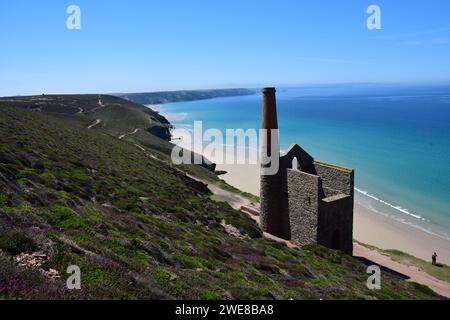 Towanroath Shaft Engine House al Wheal Coates's in Cornovaglia Foto Stock