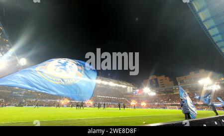 Londra, Regno Unito. 23 gennaio 2024. Pre-partita al Chelsea contro Middlesbrough EFL Cup semifinale di andata e ritorno, a Stamford Bridge, Londra, Regno Unito, il 23 gennaio 2024. Credito: Paul Marriott/Alamy Live News Foto Stock