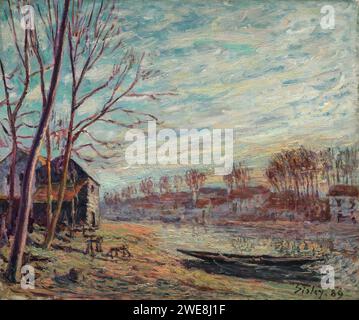 Alfred Sisley (1839-1899) - le Chantier de Matrat à Moret Foto Stock