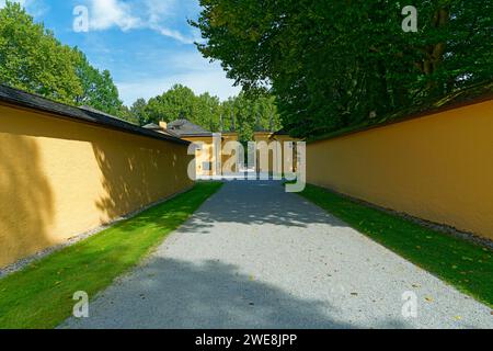 Schloss Hellbrunn, Hellbrunner Park, Eingang Foto Stock