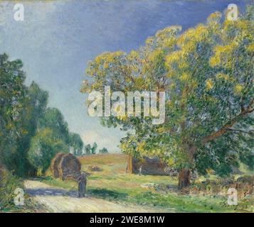 Alfred Sisley (1839-1899) - Une clairière forestière Foto Stock