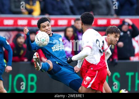 UTRECHT, PAESI BASSI - 21 GENNAIO: Malik Tillman (PSV Eindhoven) durante l'Eredivisie match tra FC Utrecht e PSV Eindhoven a Galgenwaard su Janu Foto Stock